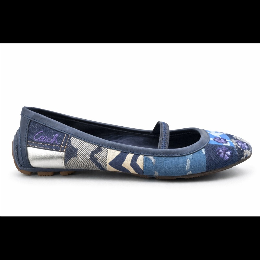 Coach Multicolor Patterned Ballet Flats